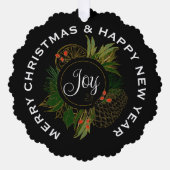 ROT UND GRÜNE CHRISTMAS, PERSONALISIERT ORNAMENT KARTE (Vorderseite)