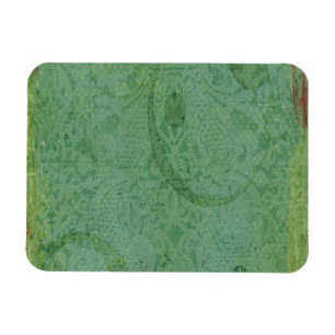 Rot und grüne Farbe auf Vintagem Hintergrund Abstr Magnet