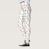 Rot- und grüne Schneeflocken Leggings (Links)