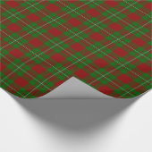 Rot und grüner Schottischer Tartan Kariert Geschenkpapier (Ecke)