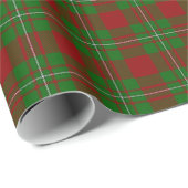 Rot und grüner Schottischer Tartan Kariert Geschenkpapier (Rolleneckpunkt)