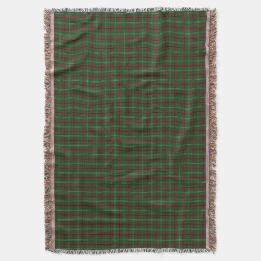 Rot und grüner Tartan-Keuchhuhn Decke (Vorderseite Vertikal)