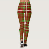 Rot und grüner Tartan Leggings (Rückseite)
