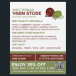 Rot- und Grüngarne, Knitterladen, Garnspeicher Flyer<br><div class="desc">Rot & Grün Garne,  Knitting Store,  Garn Store Werbung Flyer durch den Business Card Store.</div>