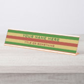 Rot- und Grünholzprint Schreibtischnamensplakette (Vorderseite )