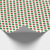 Rot- und Grünpolka-Papier Geschenkpapier (Ecke)