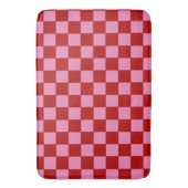 Rot und Heiß rosa überprüft Badematte (Vorderseite Vertikal)