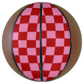 Rot und Heiß rosa überprüft Basketball (Vertikal)