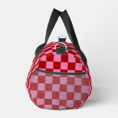 Rot und Heiß rosa überprüft Duffle Bag (Rechts)