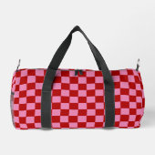 Rot und Heiß rosa überprüft Duffle Bag (Rückseite)