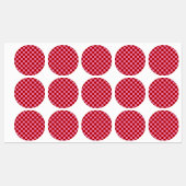 Rot und Heiß rosa überprüft Etiketten (Blatt)