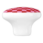 Rot und Heiß rosa überprüft Keramikknauf (Seitenansicht)