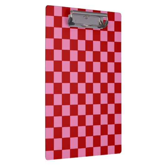Rot und Heiß rosa überprüft Klemmbrett (Rechts)