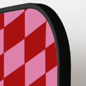Rot und Heiß rosa überprüft Pickleball Schläger (Linke Seite)
