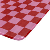 Rot und Heiß rosa überprüft Schneidebrett (Ecke)