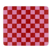 Rot und Heiß rosa überprüft Schneidebrett (Vorderseite)