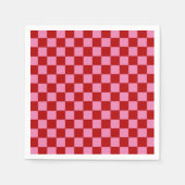 Rot und Heiß rosa überprüft Serviette (Vorderseite)