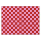 Rot und Heiß rosa überprüft Tischdecke (Vorderseite (Horizontal))
