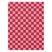 Rot und Heiß rosa überprüft Tischdecke (Vorderseite)