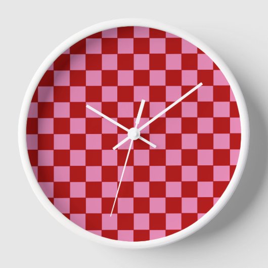 Rot und Heiß rosa überprüft Uhr (Vorderseite)