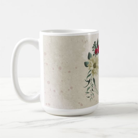 Rot- und Hellgelbe Blumen Kaffeetasse (Links)
