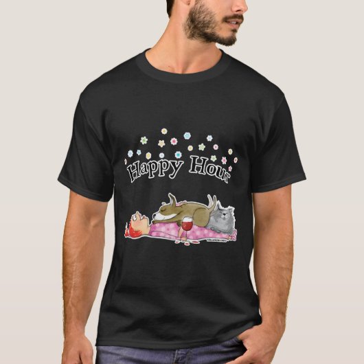 Rot und Howling Happy Hour T-Shirt (Vorderseite)