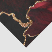 Rot und Imitate Gold Glitzer Marmorschlauch Agate Seidenpapier (Detail)