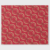 Rot und Imitate Gold Herzlich Willkommen im romant Geschenkpapier (Flach)