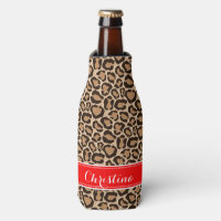 Rot und Leopard Print Custom Monogram