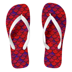 Rot und Lila Badesandalen