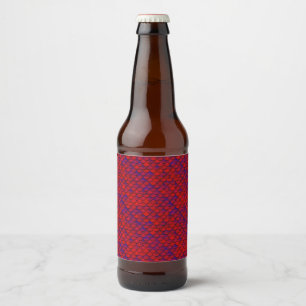 Rot und Lila Bierflaschenetikett