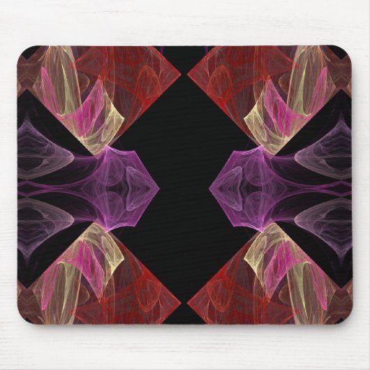 Rot und Lila Fraktal Mousepad (Vorne)