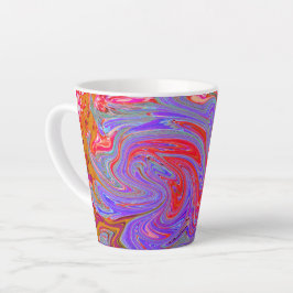 Rot und Lila Groovy Abstrakt Retro Art Milchtasse