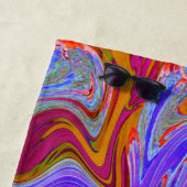 Rot und Lila Groovy Abstrakt Retro Art Strandtuch (Beispiel)