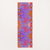 Rot und Lila Groovy Abstrakt Retro Art Yogamatte (Vorderseite)