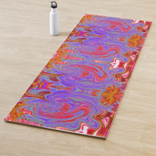 Rot und Lila Groovy Abstrakt Retro Art Yogamatte (Beispiel)