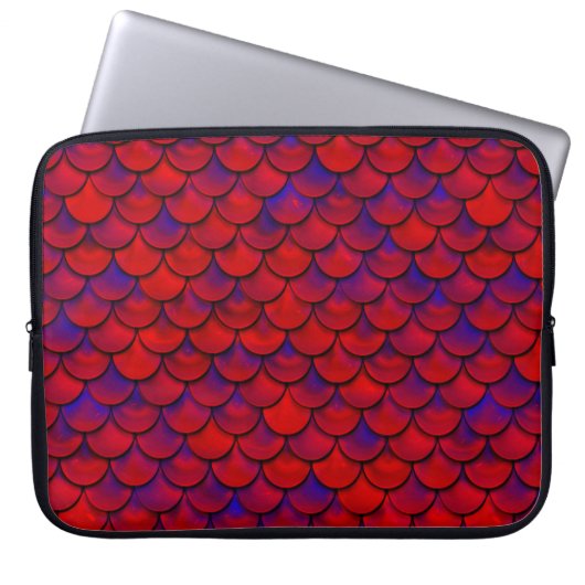 Rot und Lila Laptopschutzhülle (Vorderseite)