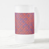 Rot und Lila Mattglas Bierglas (VorderseiteRechts)