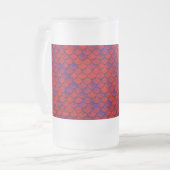 Rot und Lila Mattglas Bierglas (Vorderseite Links)
