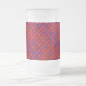 Rot und Lila Mattglas Bierglas (Mittel)