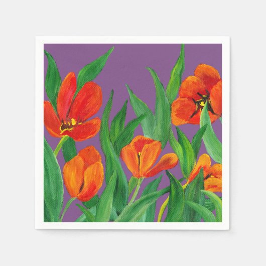 Rot und Lila Serviette (Vorderseite)