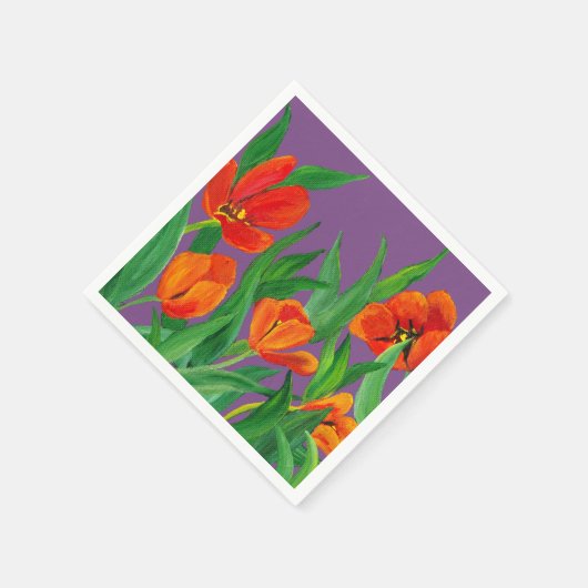 Rot und Lila Serviette (Ecke)