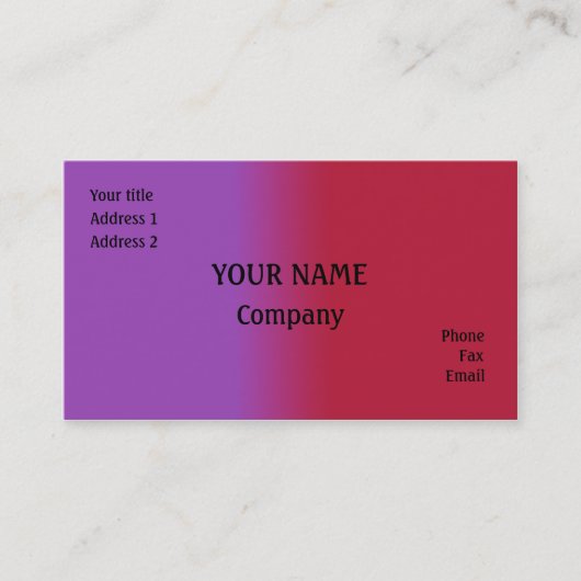 Rot und lila visitenkarte (Vorderseite)