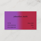 Rot und lila visitenkarte (Rückseite)