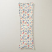 Rot und Marinehintergrund mit Anker Seitenschläferkissen (Vorderseite Vertikal)