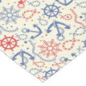 Rot und Marinehintergrund mit Anker Tischdecke (Schrägansicht)