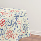 Rot und Marinehintergrund mit Anker Tischdecke (Beispiel)