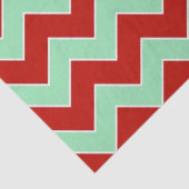 Rot und Minze Grüne Zigzag-Tissue Seidenpapier (Detail)