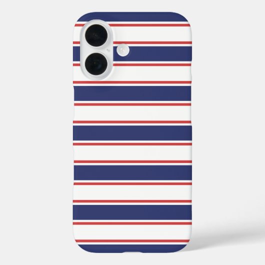 Rot- und Navy-Blaustreifen Case-Mate iPhone Hülle (Rückseite)