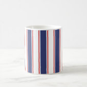 Rot- und Navy-Blaustreifen Kaffeetasse (Mittel)
